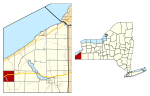 Chautauqua County NY Mina town highlighted